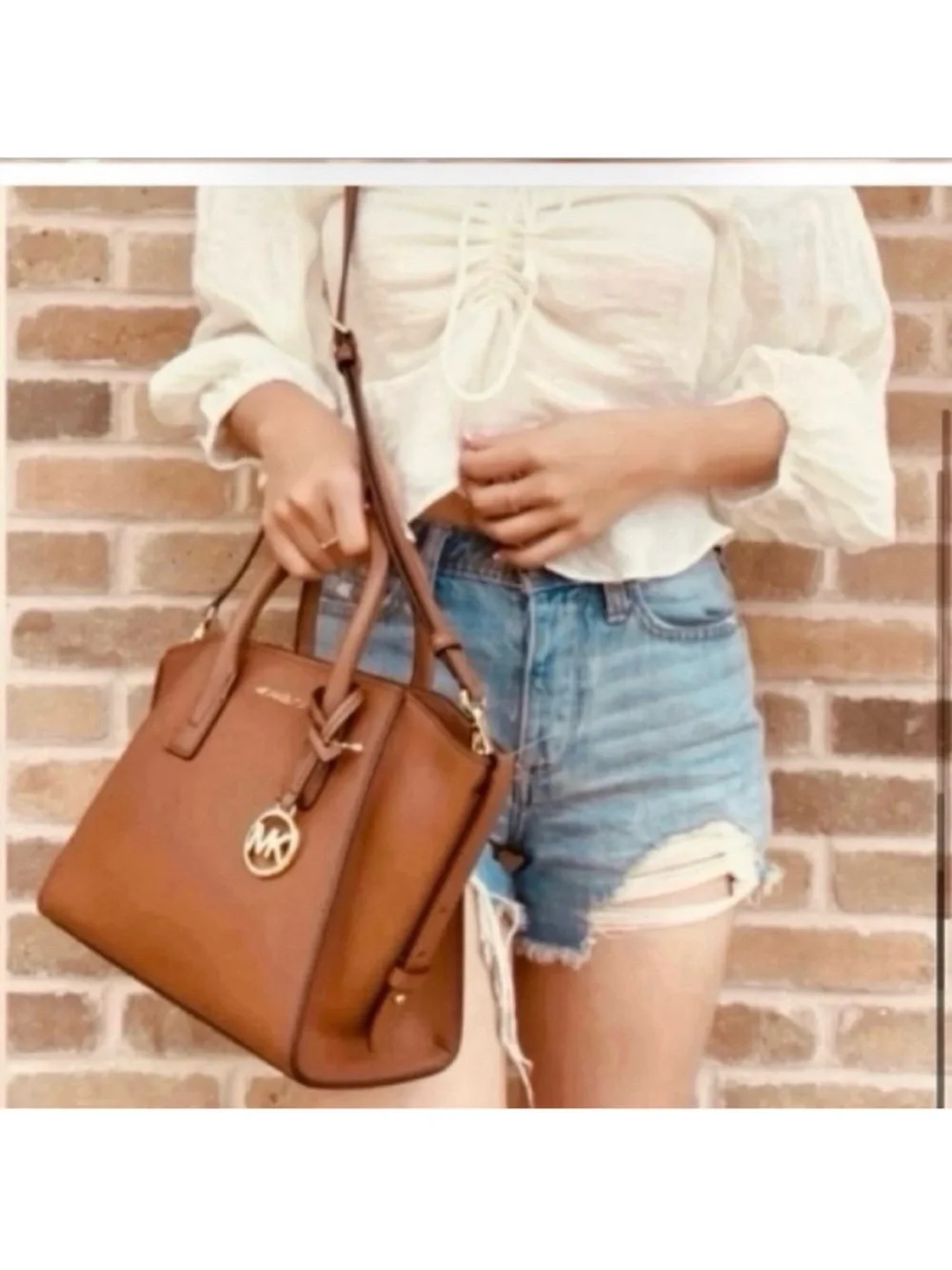 🆕- Michael Kors Logo Top Zip Satchel w/ Removable Crossbody Strap- GORGEOUS.